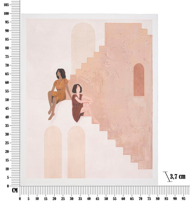 Tablou decorativ Pictat Manual Mauro Ferretti Lady B,  80X3,7X100 cm, Multicolor