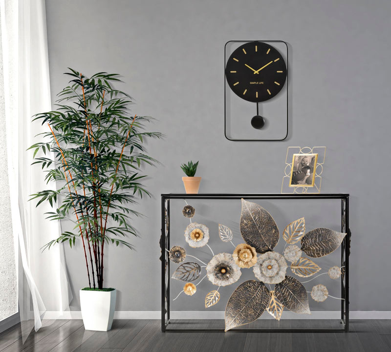 Ceas decorativ de Perete Mauro Ferretti Simple Life  40,5X5X65,5 cm, Negru