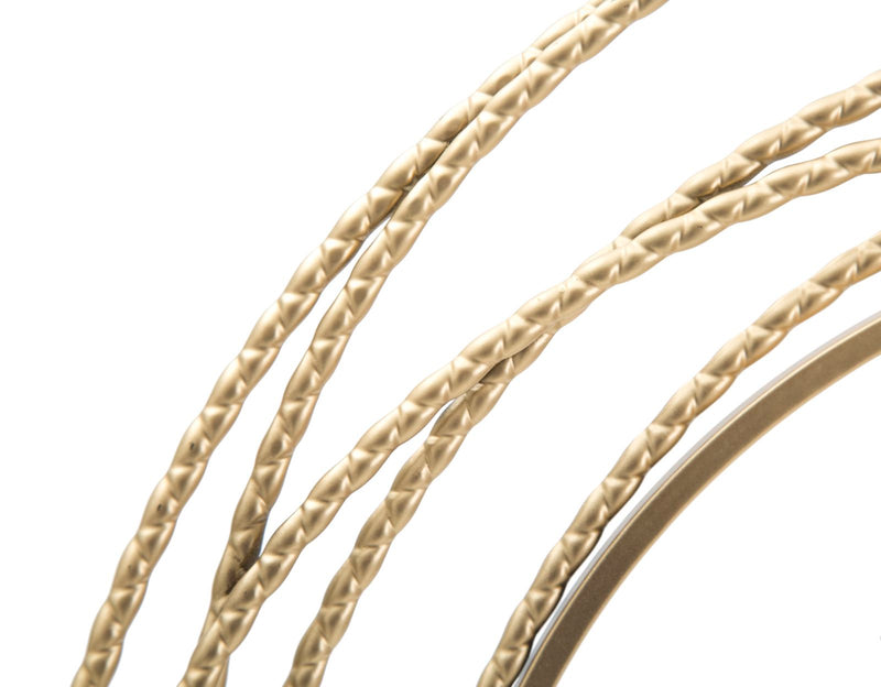 Ceas decorativ de Perete Mauro Ferretti Auriu Strips Ø 50X4 cm, Auriu