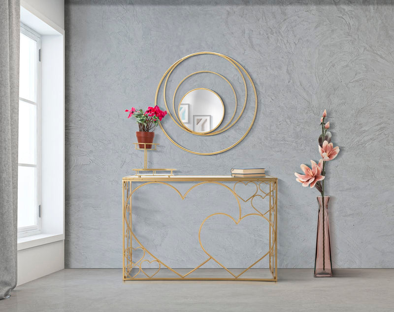 Oglinda decorativa Mauro Ferretti Arc Glam  Ø 80X3,5 cm, Auriu