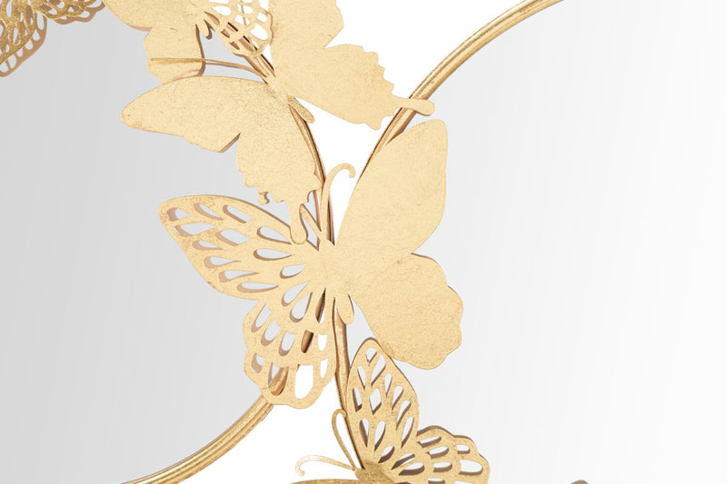 Oglinda decorativa Mauro Ferretti Double Farfalle Gold  81X3X52,5 cm, Auriu
