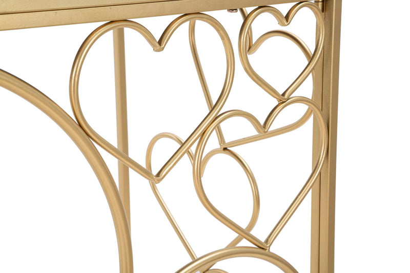 Consola Mauro Ferretti Heart  120X43X80 cm, Auriu