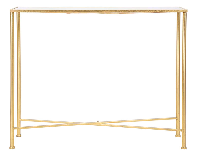 Consola Mauro Ferretti Butterflies Glass  100X35X80 cm, Auriu
