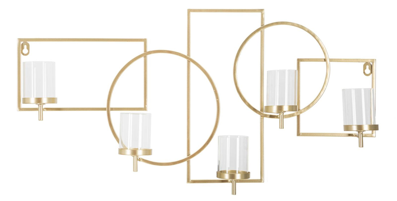 Suport Lumanari Pentru Perete Mauro Ferretti Marie  70X8,5X36 cm, Auriu