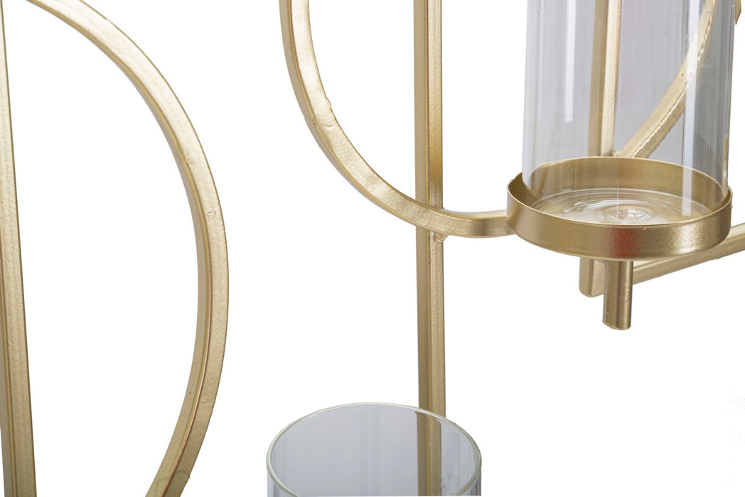 Suport Lumanari Pentru Perete Mauro Ferretti Marie  70X8,5X36 cm, Auriu