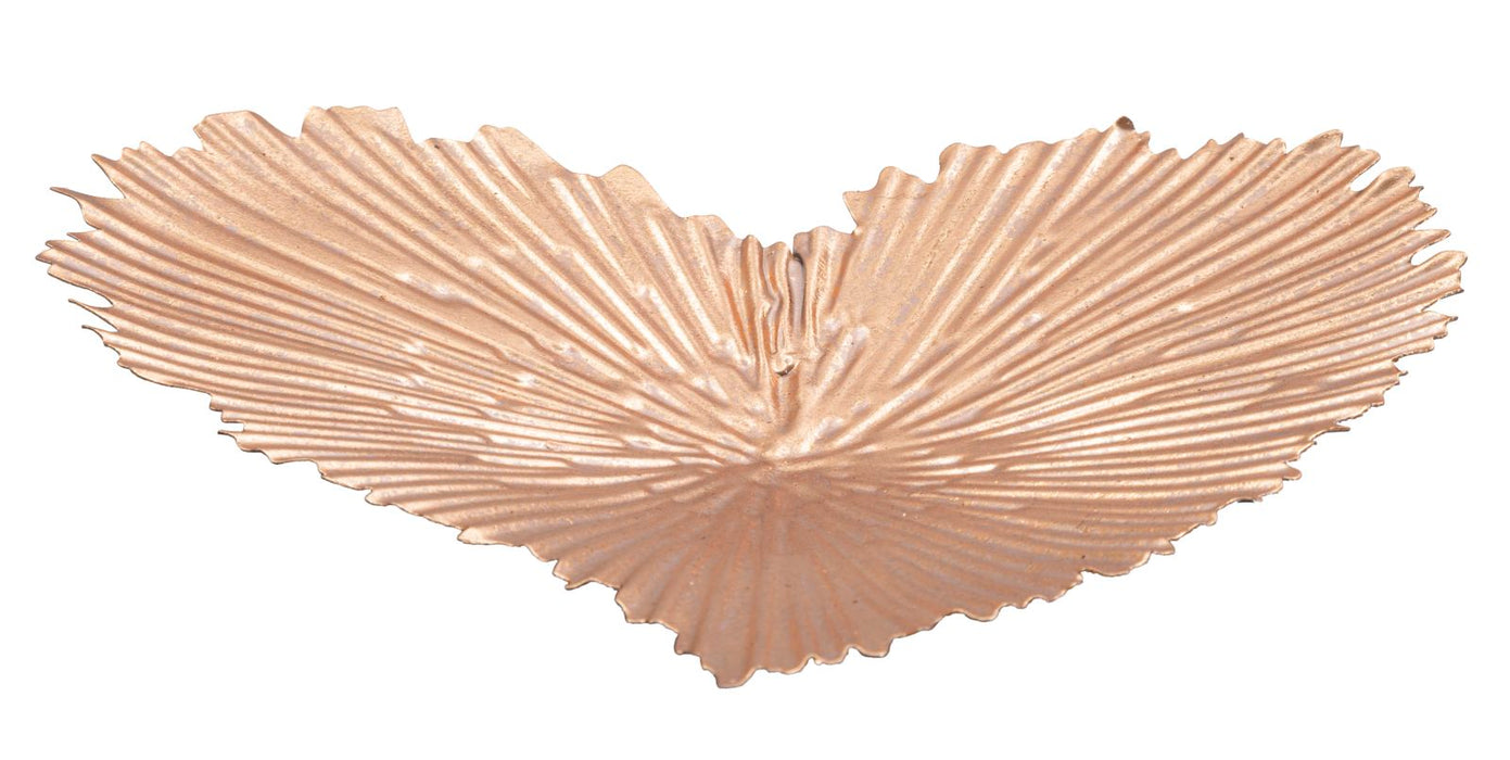 Platou decorativ Mauro Ferretti  Heart Leaf Trya Glam C, Copper 29X5X25 cm, Cupru