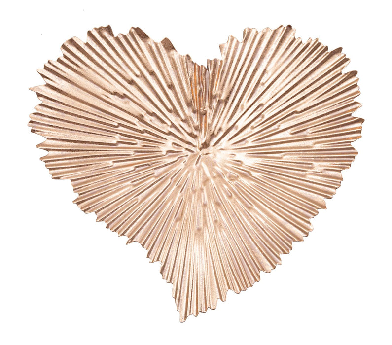 Platou decorativ Mauro Ferretti  Heart Leaf Trya Glam C, Copper 29X5X25 cm, Cupru