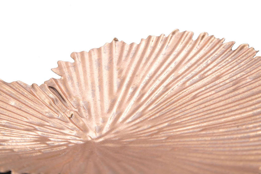 Platou decorativ Mauro Ferretti  Heart Leaf Trya Glam C, Copper 29X5X25 cm, Cupru