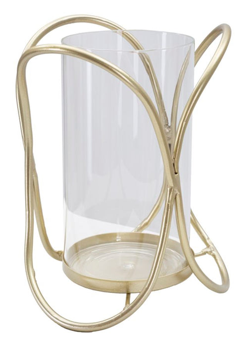 Suport Lumanare Mauro Ferretti Glox Gold  Ø 16X21,5 cm, Auriu