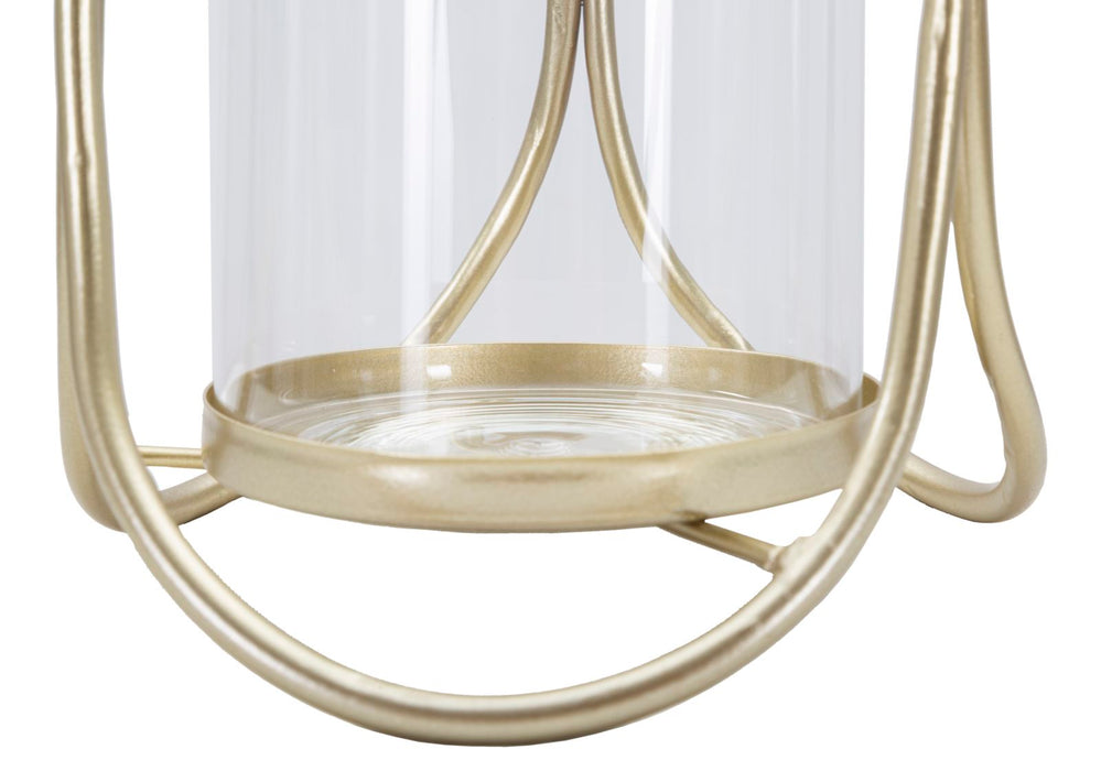 Suport Lumanare Mauro Ferretti Glox Gold  Ø 16X21,5 cm, Auriu