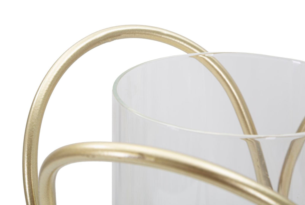 Suport Lumanare Mauro Ferretti Glox Gold  Ø 16X21,5 cm, Auriu