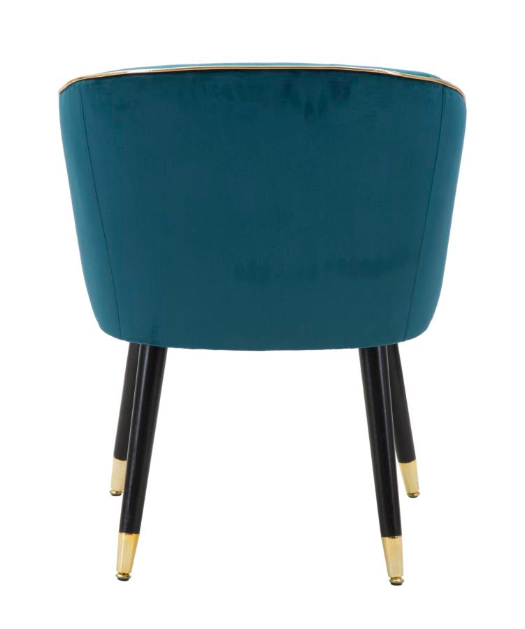 Fotoliu Mauro Ferreti Paris Teal/Gold  62X58X78 cm, Teal/Auriu/ Negru