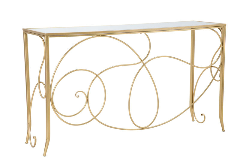 Consola Mauro Ferretti Art  140X40X80 cm, Auriu