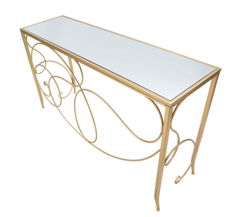 Consola Mauro Ferretti Art  140X40X80 cm, Auriu