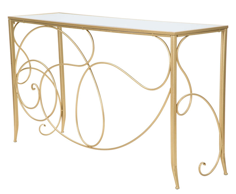Consola Mauro Ferretti Art  140X40X80 cm, Auriu