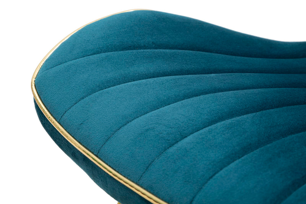 Set Scaune Mauro Ferretti Paris Space Tail/Gold, Set 2 Piese,  46X58X77 cm, Teal/ Auriu