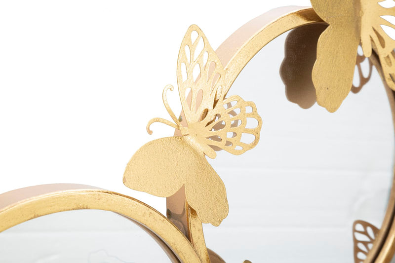 Decoratiune de Perete Mauro Ferretti Butterly Mirror  89,5X4,5X45,5 cm, Auriu