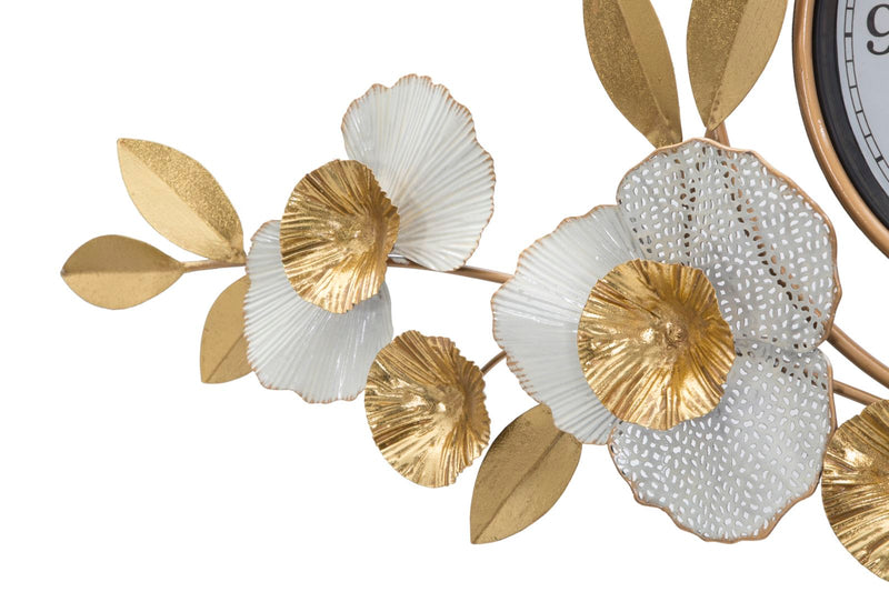 Ceas decorativ de Perete Mauro Ferretti Flow  92,5X8X45,5 cm, Auriu