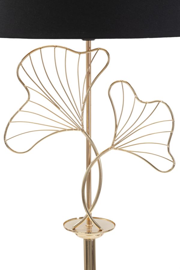 Lampadar Mauro Ferretti Leaves  Ø 38X167 cm, Negru/ Auriu