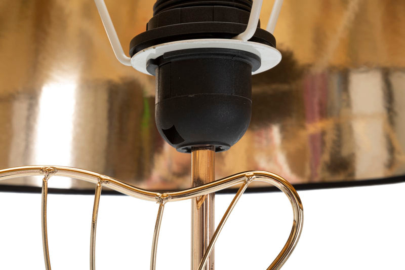 Lampadar Mauro Ferretti Leaves  Ø 38X167 cm, Negru/ Auriu