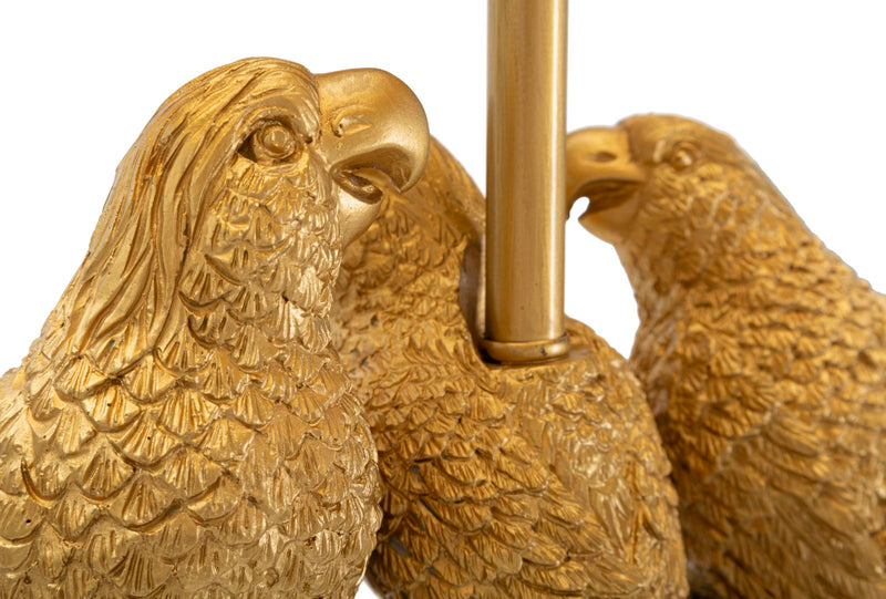 Lampadar Mauro Ferretti Parrots  Ø 37X164,5 cm, Negru/ Auriu