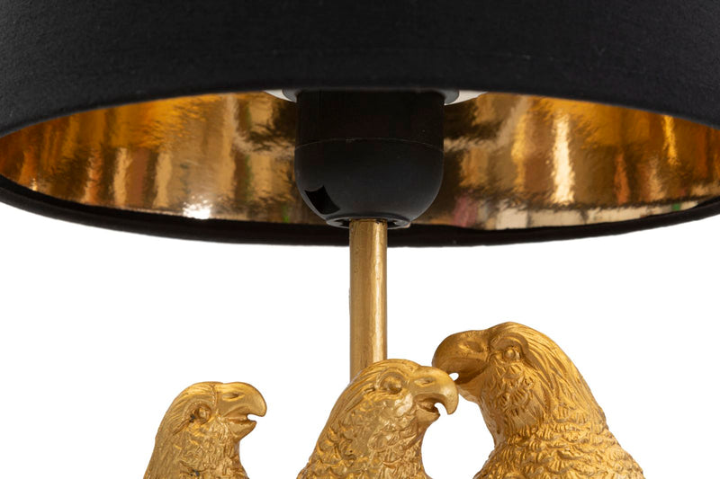 Veioza Mauro Ferretti Lamp Parrots  Ø 20X39 cm, Negru/ Auriu