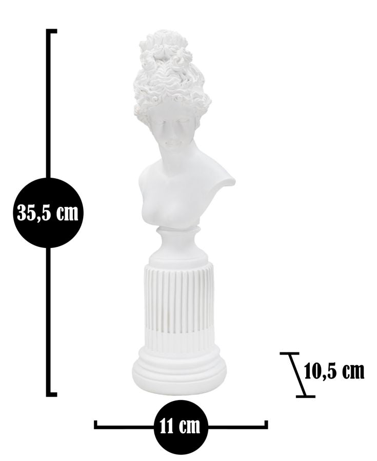 Statueta Mauro Ferretti Woman  11X10,5X35,5 cm, Alb