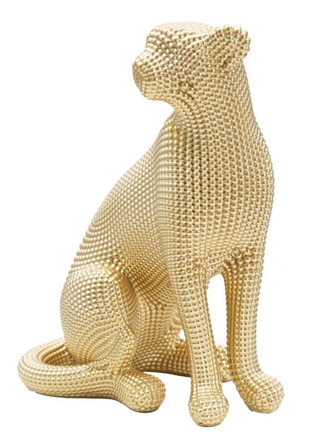 Statueta Mauro Ferretti Leopard Auriu 23X15, 5X29 cm, Auriu