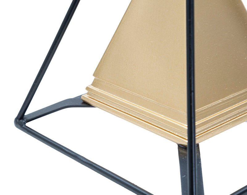 Statueta Mauro Ferretti Piramid Gold With Iron  15X15X21 cm, Auriu