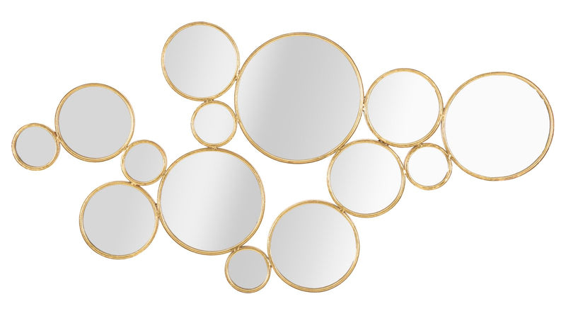 Decoratiune de Perete Mauro Ferretti Damuro With Mirrors  100X2,3X51,5 cm, Auriu