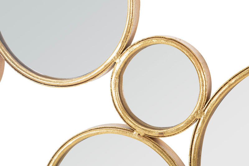 Decoratiune de Perete Mauro Ferretti Damuro With Mirrors  100X2,3X51,5 cm, Auriu