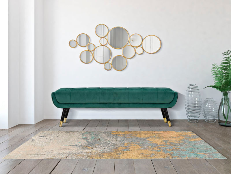 Decoratiune de Perete Mauro Ferretti Damuro With Mirrors  100X2,3X51,5 cm, Auriu