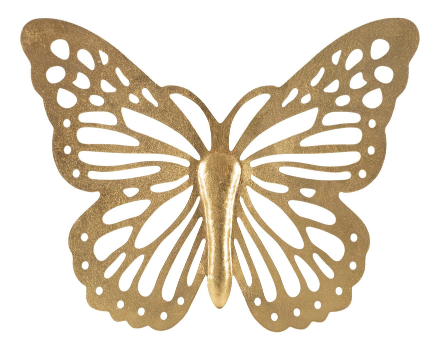 Decoratiune de Perete Mauro Ferretti Butterfly  43X2X35 cm, Auriu