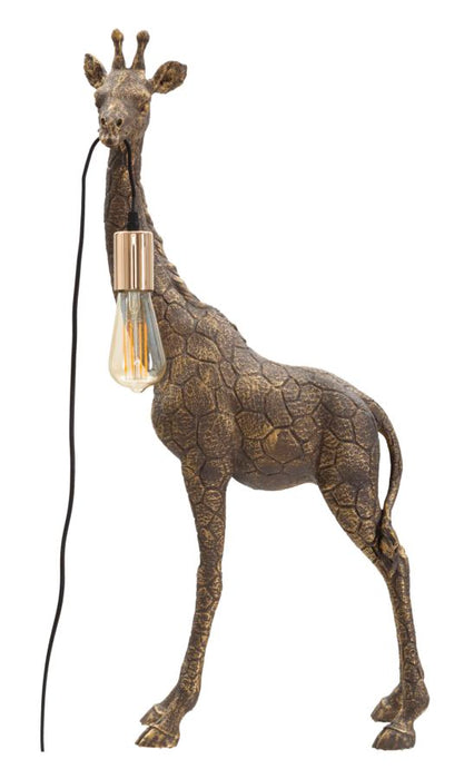 Veioza Mauro Ferretti Giraffe  40X22X80 cm, Antique/Auriu