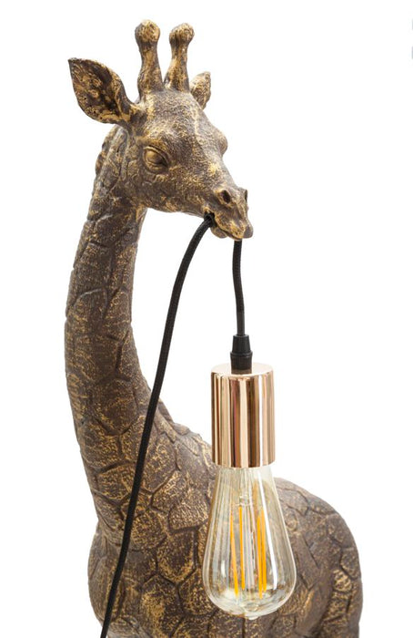 Veioza Mauro Ferretti Giraffe  40X22X80 cm, Antique/Auriu