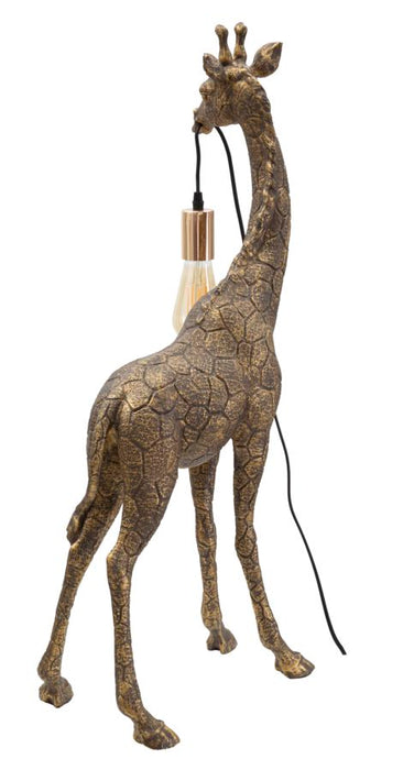 Veioza Mauro Ferretti Giraffe  40X22X80 cm, Antique/Auriu