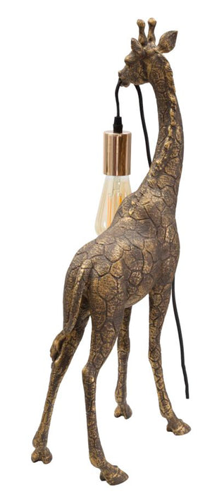 Veioza Mauro Ferretti Giraffe 28X16X60 cm, Antique/Auriu