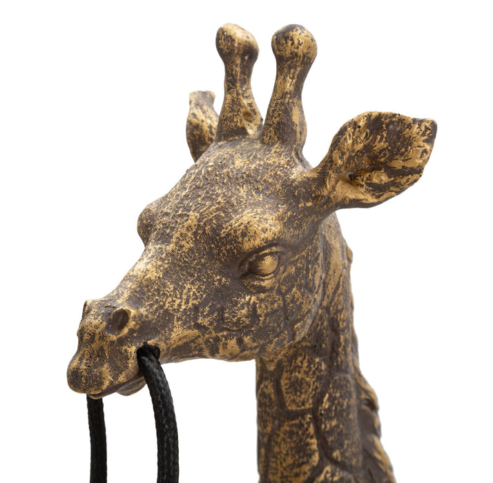 Veioza Mauro Ferretti Giraffe 28X16X60 cm, Antique/Auriu