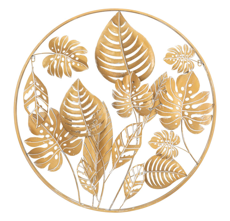 Decoratiune de Perete Mauro Ferretti Jungle Round  Ø 80X6.5 cm, Auriu