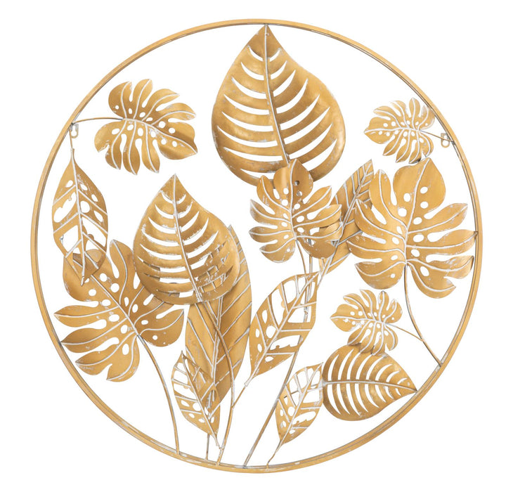 Decoratiune de Perete Mauro Ferretti Jungle Round  Ø 80X6.5 cm, Auriu