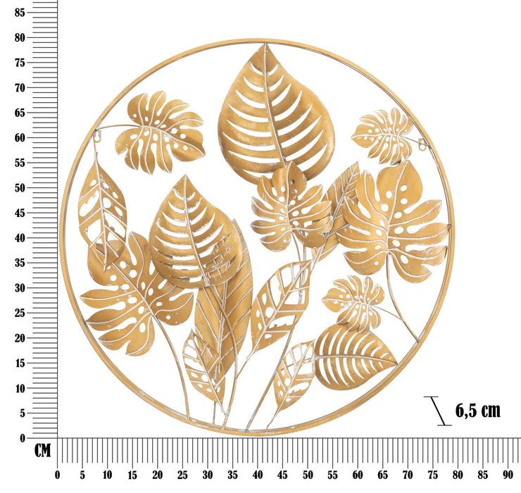 Decoratiune de Perete Mauro Ferretti Jungle Round  Ø 80X6.5 cm, Auriu
