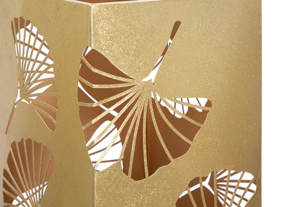Suport Umbrele Mauro Ferretti Carved Leaf  24X24X55 cm, Auriu