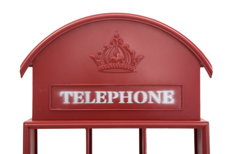 Raft de Perete Mauro Ferretti Telephone Box   52X15X120 cm, Rosu