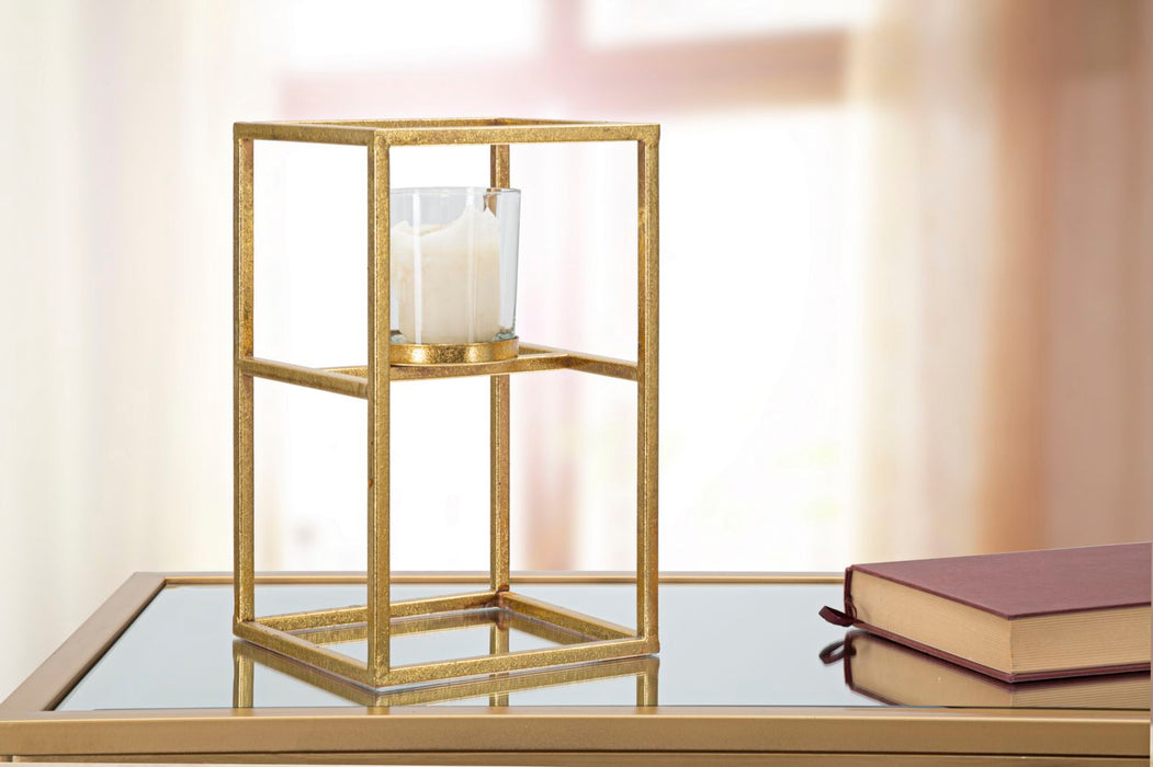 Suport Lumanare Mauro Ferretti Elegant  15X15X25 cm, Auriu