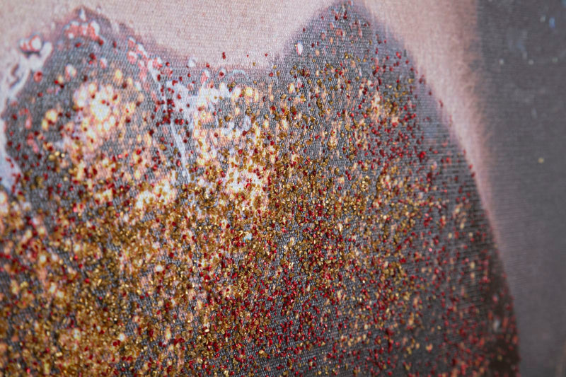 Tablou decorativ Finisat Manual Mauro Ferretti  Beautiful Lips, 80X3,8X120 cm, Multicolor