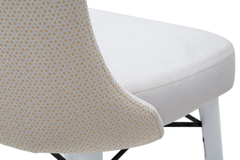 Set Scaune Mauro Ferretti Mimoza Cream, Set 2 Piese,  40X65X99 cm, Crem/Alb/ Auriu