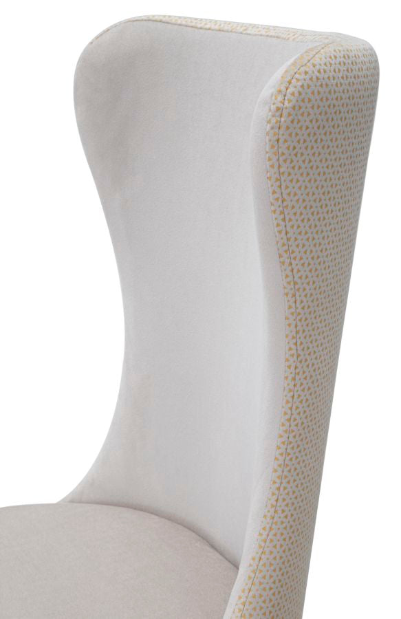 Set Scaune Mauro Ferretti Mimoza Cream, Set 2 Piese,  40X65X99 cm, Crem/Alb/ Auriu