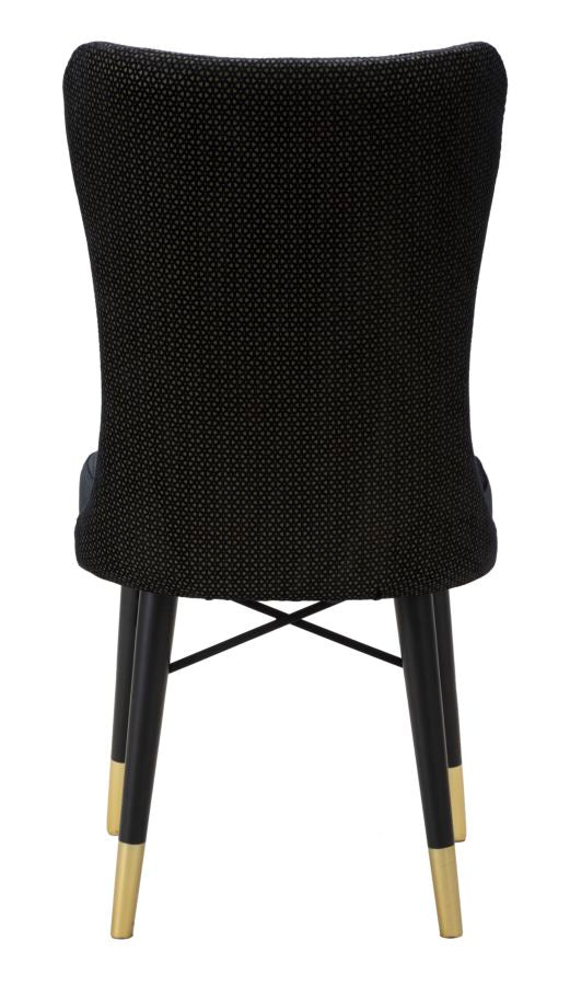 Set Scaune Mauro Ferretti Mimoza Black, Set 2 Piese,   40X65X99 cm, Negru/ Auriu
