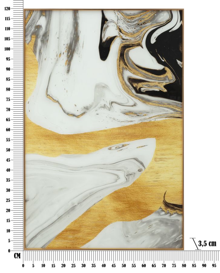 Tablou decorativ Abstract Mauro Ferretti Ghostly  80X3,5X120 cm, Multicolor