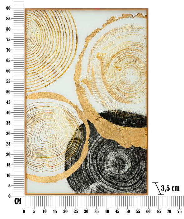Tablou decorativ Abstract Mauro Ferretti Woody  60X3,5X90 cm, Multicolor